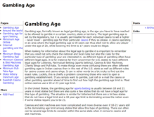 Tablet Screenshot of gamblingage.com